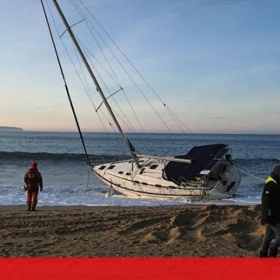 Casal atribui encalhe de veleiro na Nazaré a ataque de orcas