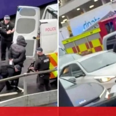 Linhas de comboios fechadas no aeroporto de Heathrow; polícia armada e detido