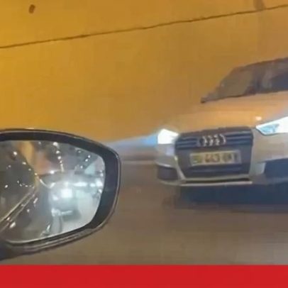 Camião arrasta carro 300 metros com motorista ausente