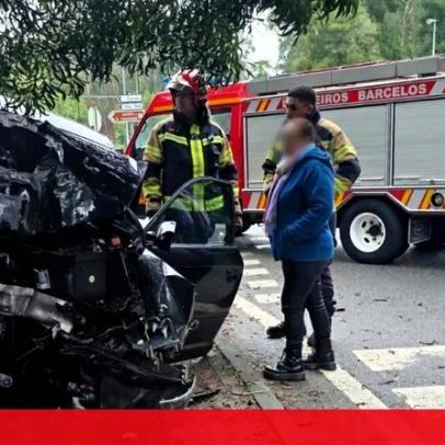 Homem de 62 anos fica ferido após despiste em Barcelos