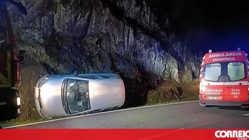 Jovem fica ferida após despiste aparatoso em Arouca