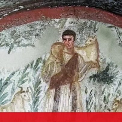 Fresco raro de Jesus como Bom Pastor encontrado cidade turca visitada pelo Papa