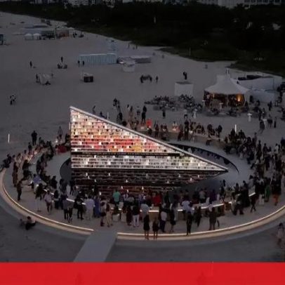 Biblioteca-instalação em Miami surpreende fãs de livros