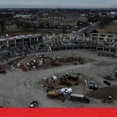 Antigo estádio dos Washington Commanders está a ser demolido