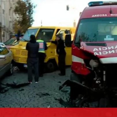 Cinco feridos em colisão entre ambulância e carrinha de valores no Porto