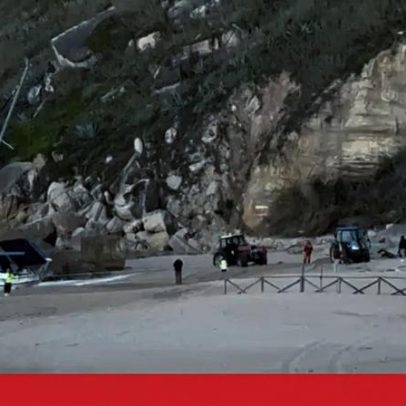 Veleiro com família holandesa naufraga na Nazaré