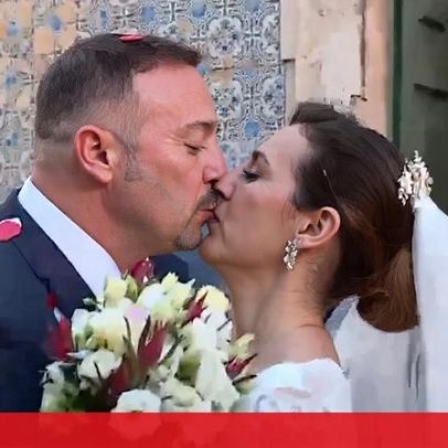 Partido Chega presente no casamento de Rita Matias com segurança de André Ventura