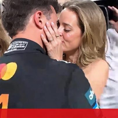 Lando Norris conquista o título mundial de F1 e celebra com Margarida Corceiro