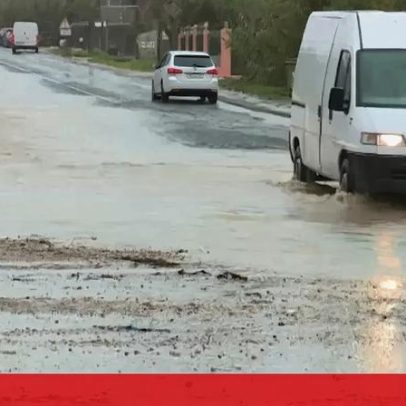 Vídeo mostra estrada alagada pela chuva intensa em Fernão Ferro
