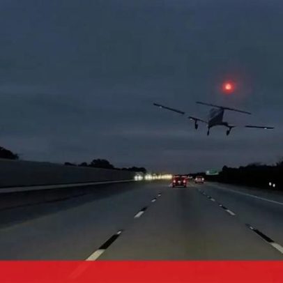 Avião faz aterragem de emergência numa autoestrada na Flórida e colide com carro