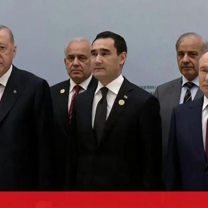Putin e Erdogan marcam presença em fórum internacional no Turcomenistão
