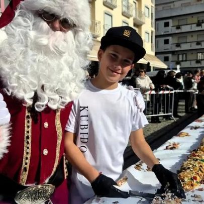 Bolo-rei gigante de 70 m e 275 kg oferecido em Vila Real de Santo António