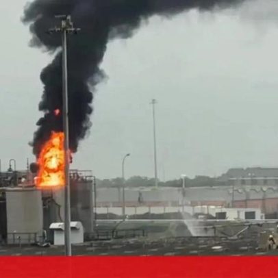 Incêndio deflagra na Petrogal em Leça da Palmeira
