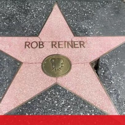 Flores na estrela de Rob Reiner no Passeio da Fama de Hollywood