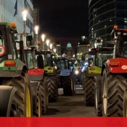 Centenas de tratores e agricultores bloqueiam Bruxelas contra acordo Mercosul