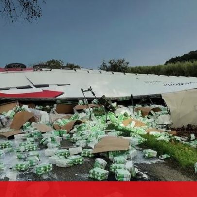 Despiste de camião na EN370 em Avis deixa um ferido