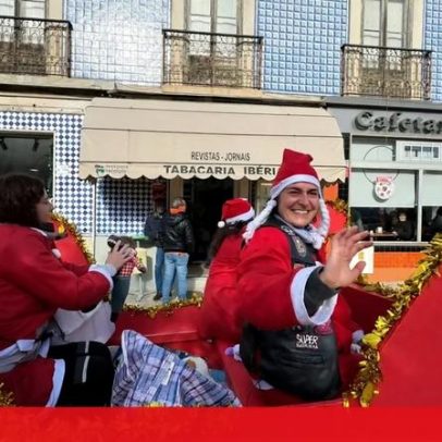 Motards de Caldas da Rainha distribuem presentes em ação solidária