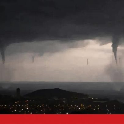 Três trombas de água aparecem no mar em Espanha