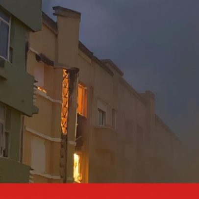Incêndio em apartamento em Lisboa com explosão