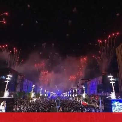 Espetáculo de fogos e drones abre 2026 no Catar