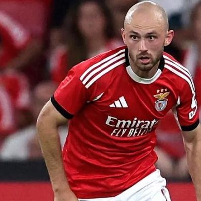 Aursnes, incansável, em ação pelo Benfica
