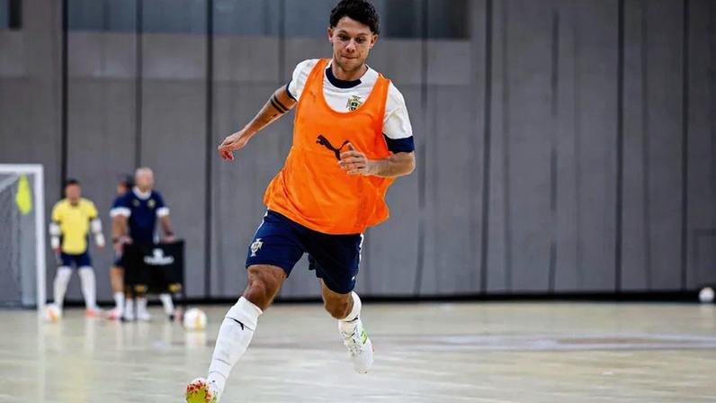 Afonso Jesus no treino da Seleção