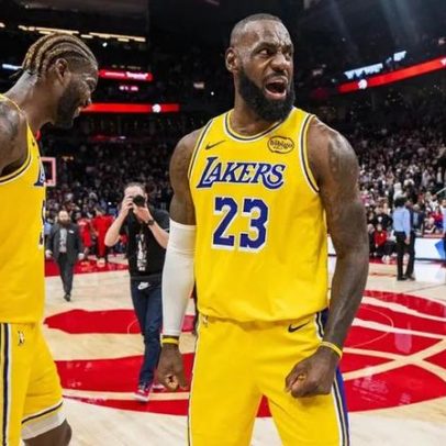 LeBron fica abaixo de 10 pontos em jogo 1.297; Lakers vencem no fim