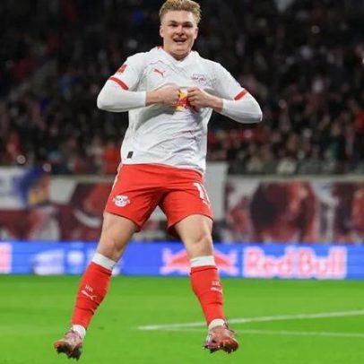Harder estreia-se a marcar pelo RB Leipzig frente ao Eintracht Frankfurt