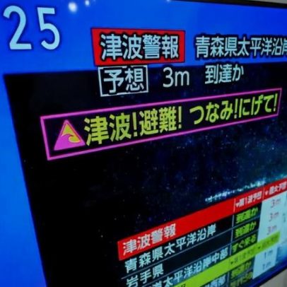 Terremoto de 7,2 atinge o Japão; alerta de tsunami emitido