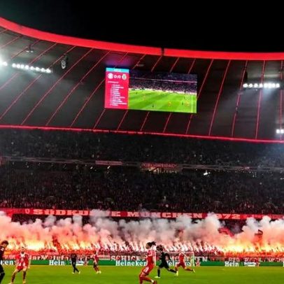 Pirotecnia fere dois na Allianz Arena; ultras do Sporting detidos e a depor