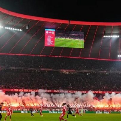 Pirotecnia na Allianz Arena fere dois; ultras do Sporting detidos hoje perante juiz alemão