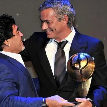Mourinho celebra vitória sobre Nápoles; diz que Maradona o insultaria