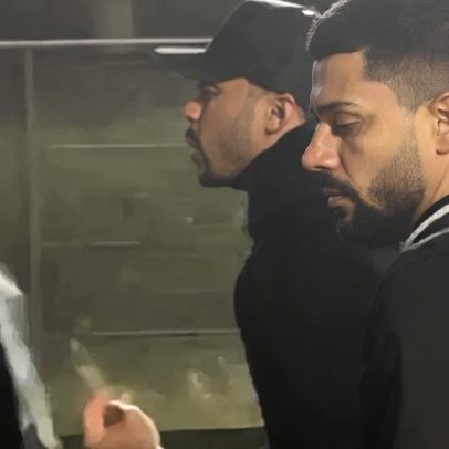 Gabriel Magalhães em discussão após entrada dura num jogo amador brasileiro