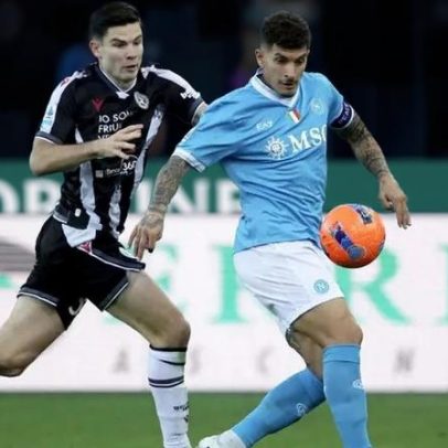 Nápoles perde com Udinese e falha aproximar-se do topo da Serie A
