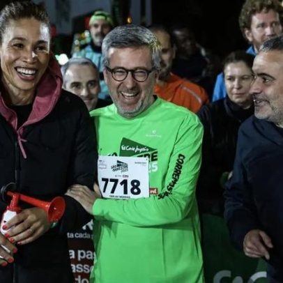 Sérgio Krithinas orgulhoso na São Silvestre El Corte Inglés