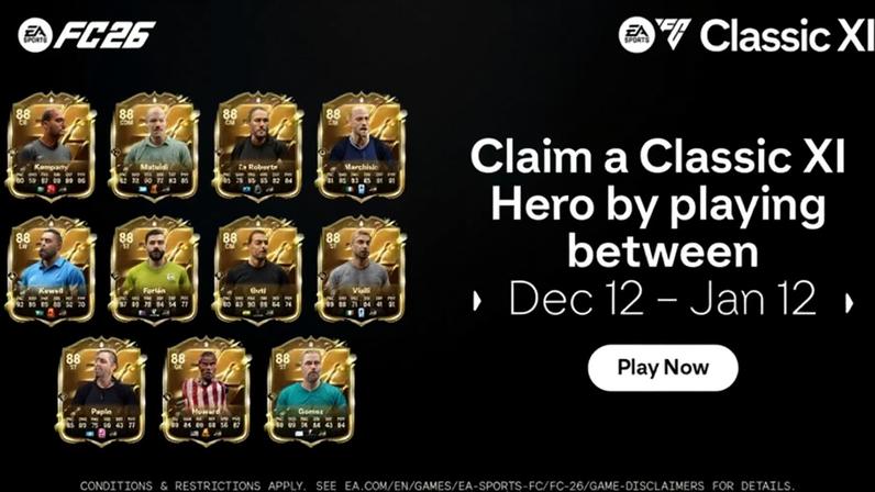 EA Sports FC 26 recebe os Classic XI Heroes