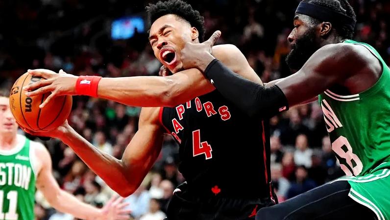 Neemias Queta em ação frente aos Toronto Raptors