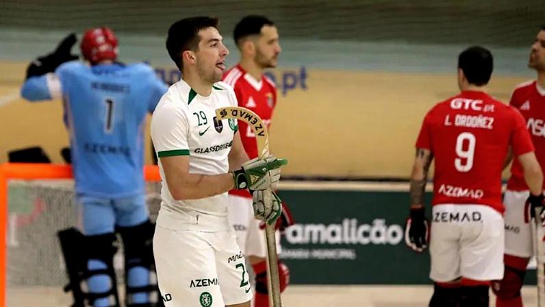 Roc Pujadas festeja frente ao Benfica