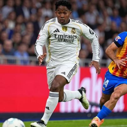 Pai de Endrick reage após o filho ficar outra vez no banco do Real Madrid
