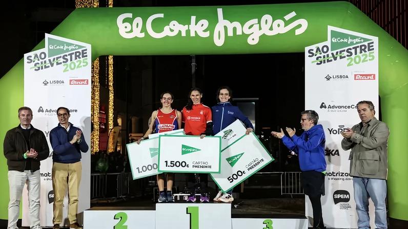 Solange Jesus, Mariana Vargem e Joana Fonseca no pódio feminino da São Silvestre El Corte Inglés