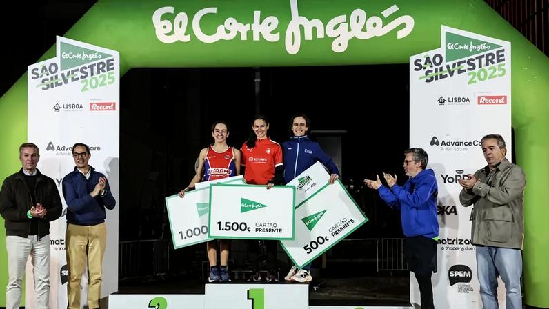 Solange Jesus, Mariana Vargem e Joana Fonseca no pódio feminino da São Silvestre El Corte Inglés