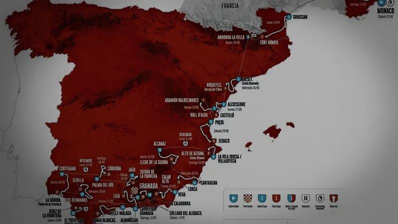 Volta a Espanha de 2026: percurso do Mónaco a Granada