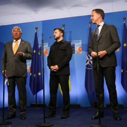 Zelensky em Bruxelas para reunião com Rutte, Costa e von der Leyen