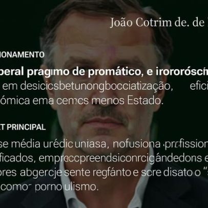 João Cotrim de Figueiredo, o liberal pragmático e reformista