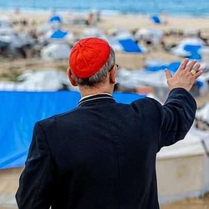 Patriarca de Jerusalém visita campos de deslocados na Faixa de Gaza
