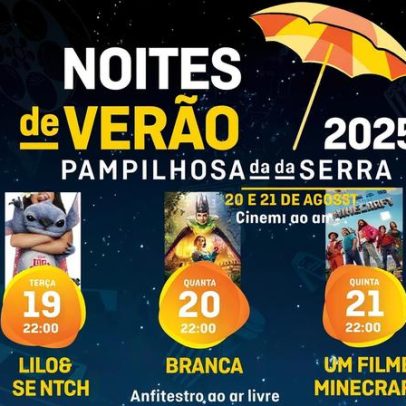 Cinema ao ar livre em Pampilhosa da Serra durante as Noites de Verão