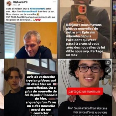 Página no Instagram reúne apoio na busca por desaparecidos na Suíça