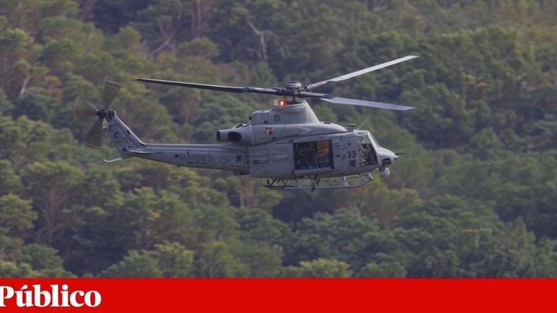A U.S. Marine Corps UH-1Y Venom helicopter takes off from the tarmac at the former Roosevelt Roads naval base, after U.S. President Donald Trump said the U.S. has struck Venezuela and captured its President Nicolas Maduro, in Ceiba, Puerto Rico, January 3, 2026. REUTERS/Eva Marie Uzcategui