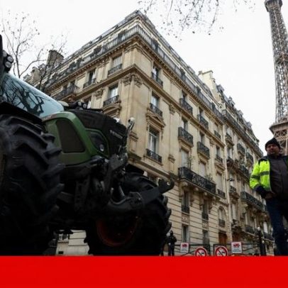 Jovens agricultores protestam com tractores contra acordo UE-Mercosul