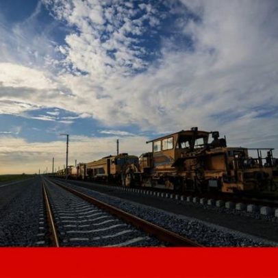 Pinto Luz visita obra ferroviária com seis anos de atraso